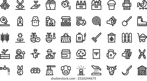 Farming icons High-Quality Vector Icons Collection with Editable Stroke. Ideal for Professional and Creative Projects.