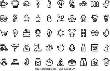 Farming icons High-Quality Vector Icons Collection with Editable Stroke. Ideal for Professional and Creative Projects.