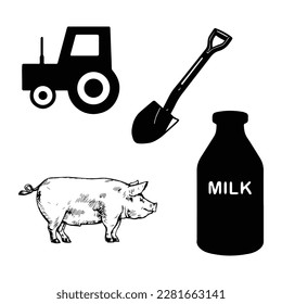 farming icons, illustration with good quality and supported by professionals