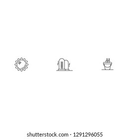 Farming Icons Set Black and White Thin Line Art Simple and Clear