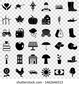 Farming icons set. Simple style of 36 farming vector icons for web for any design