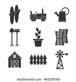 Farming icons set. vector illustration, EPS 10