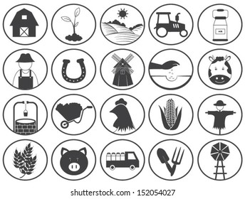 Farming Icons Vector Collection
