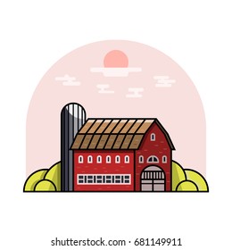 Farming infographic elements template. Vector illustration. Can be used for workflow layout, banner, diagram, number options, step up options, web design, timeline