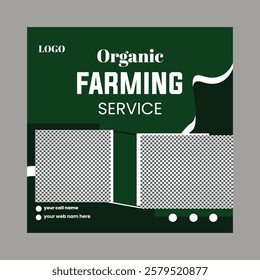 Farming instagram post social media template