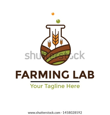 farming lab logo with views of the wheat fields