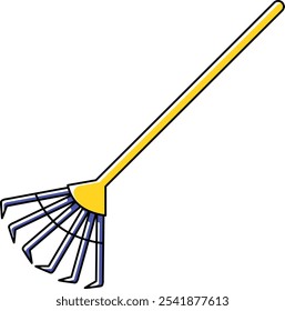 Farming Lawn Rake Tool Illustration