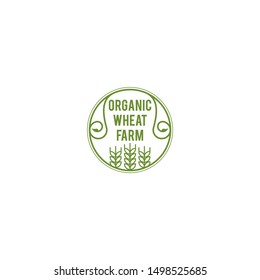 Farming logo design - growing botanical agriculture environment