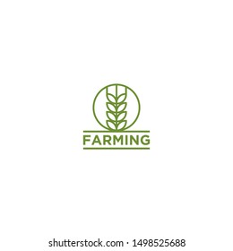 Farming logo design - growing botanical agriculture environment