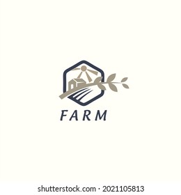 FARMING LOGO DESIGN SIMPLE VECTOR