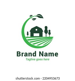 Farming logo design vector illustration, Farm logo