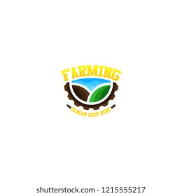 Farming logo. Farm logo vector. Field logo template