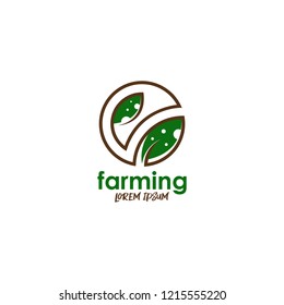 Farming logo. Farm logo vector. Field logo template