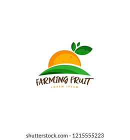 Farming logo. Farm logo vector. Field logo template