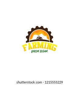 Farming logo. Farm logo vector. Field logo template