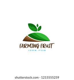 Farming logo. Farm logo vector. Field logo template