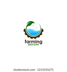 Farming logo. Farm logo vector. Field logo template