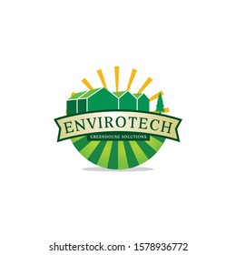 Farming logo template. Concept logo the farmer. Template with farm landscape. Label for natural farm products.	
