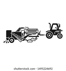 Farming machinery icon. Simple illustration of farming machinery vector icon for web design isolated on white background