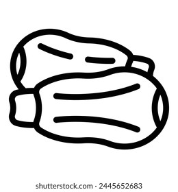 Farming marrow vegetable icon outline vector. Natural zucchini crop. Ripe garden squashes