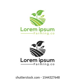 Farming, minimalist, grain Logo Template