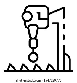 Farming robot icon. Outline farming robot vector icon for web design isolated on white background