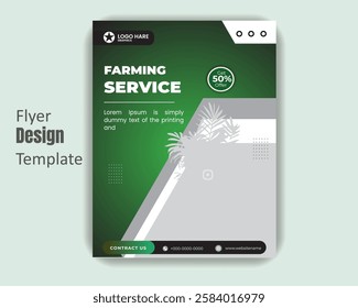 Farming service flyer design template
