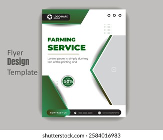 Farming service flyer design template