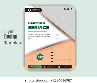 Farming service flyer design template