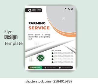 Farming service flyer design template