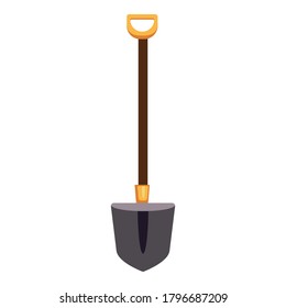 Farming shovel icon. Cartoon of farming shovel vector icon for web design isolated on white background