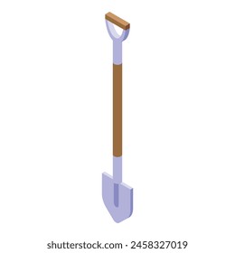 Farming shovel icon isometric vector. Farm instrument. Spade object