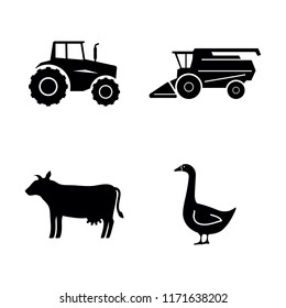 Farming. Simple Related Vector Icons Set for Video, Mobile Apps, Web Sites, Print Projects and Your Design. Farming icon Black Flat Illustration on White Background.
