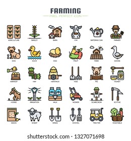 Farming , Thin Line and Pixel Perfect Icons