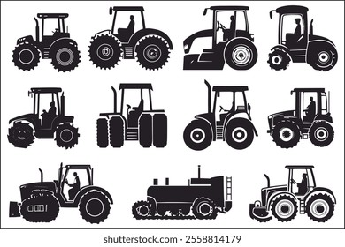 Farming Tractor Artwork for Agricultural Projects
