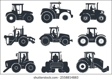 Farming Tractor Graphics for Digital Art
