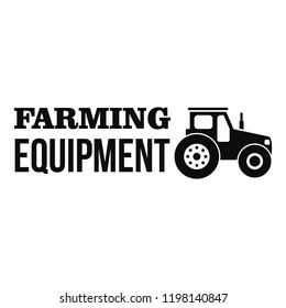 Farming tractor logo. Simple illustration of farming tractor vector logo for web design isolated on white background