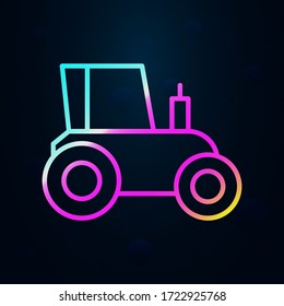 Farming tractor nolan icon. Simple thin line, outline vector of consruction machinery icons for ui and ux, website or mobile application