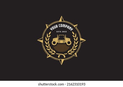 FARMING TRACTOR RENT VINTAGE LOGO SIMPLE