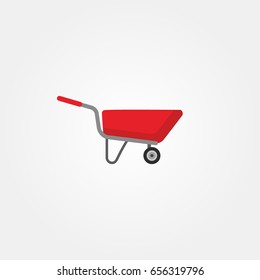 Farming Trolley. Design of Farm and Agriculture Vector Illustration. 