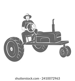 Farming Two-color Icon Set Vector Illustration. Contains Images of Barn, Farm Truck, Tractor, Cow, Chicken, Farmer, Eggs, Human Hands, Milk Can, Farm Constructions, Tomatoes.. Item 15