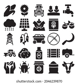Farming  vector icon set for commercial use

