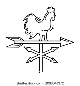 Icono de vano del clima agrícola. conjunto de iconos dibujado a mano, contorno negro, icono de doodle, diseño de iconos vectoriales.