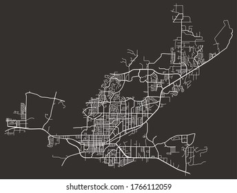 Farmington, New Mexico, USA - Stadt-Vektorkarte, Straßentransportnetz, Innenstadt und Vororte, Autobahnen, Stadtansicht, Stadtplan/Blaupause