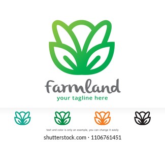 Farmland Logo Symbol Template Design Vector, Emblem, Design Concept, Creative Symbol, Icon