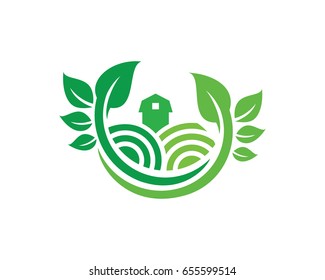 Farmland Logo Template Design Vector, Emblem, Design Concept, Creative Symbol, Icon