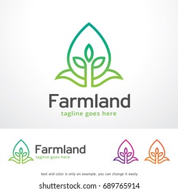 Farmland Logo Template Design Vector, Emblem, Design Concept, Creative Symbol, Icon