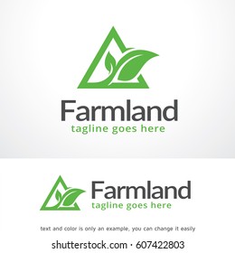 Farmland Logo Template Vector Design, Emblem, Design Concept, Creative Symbol, Icon