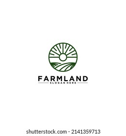 farmland logo template in white background