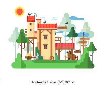 Farmland real estate design flat